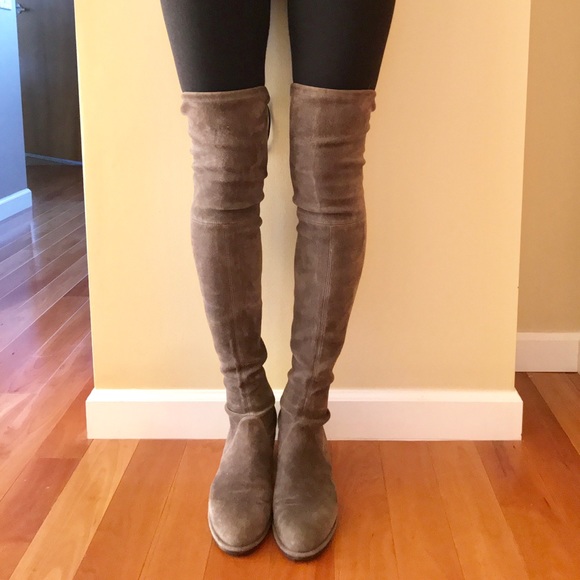Stuart Weitzman Shoes - Authentic Stuart Weitzman lowland over the knee boots in taupe suede leather
